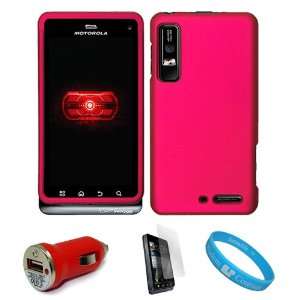   Android Smartphone + Clear Screen Protector + Red USB Car Charger