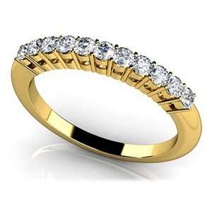 14k Yellow Gold, Prong Set Diamond Band, 0.37 ct. (Color GH, Clarity 