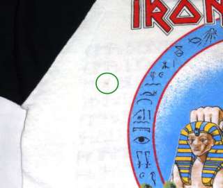 Authentic Vintage Iron Maiden Powerslave Concert TShirt 1984 Tour (Lg 