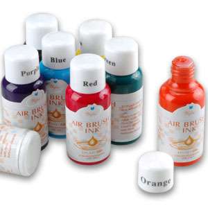   Color Premium Acrylic UV Nail Art Airbrush Paint Polish Set Kit  