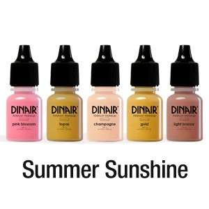 Dinair Airbrush Makeup Summer Sunshine Collection   5 .25oz. Bottles 