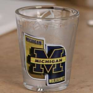 NCAA Michigan Wolverines 2 oz. Enhanced High Definition Shot Glass