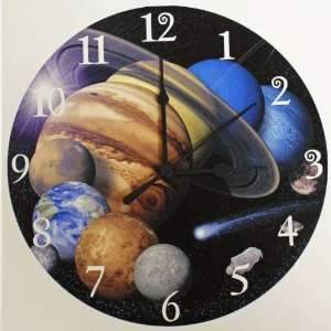 Solar System Planets Glow in the Dark Clock