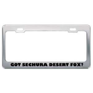 Got Sechura Desert Fox? Animals Pets Metal License Plate Frame Holder 