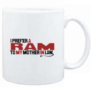 Mug White  I prefer a Ram to my mother in law  Animals  