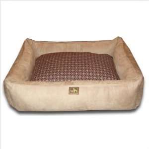 Lounge Dog Bed in Camel / Star Struck Chocolate Size 