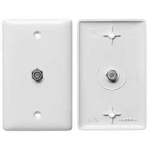    KELLEMS NS750W Video Wall Plate and Jack,F Type,