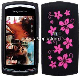 black flora silicone case cover for sony ericsson vivaz our price 6 73 