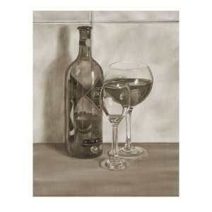 Black and White Wine Series II Premium Giclee Poster Print by Jennifer 