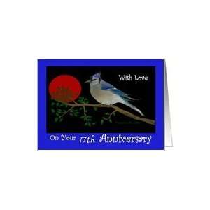 Anniversary / Year Specific17th / Blue Bird Card
