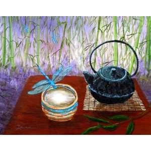  Moon in a Teacup Japanese Tetsubin Teapot and Blue 