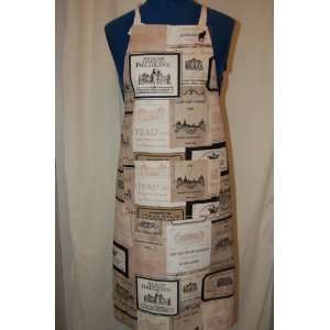  Contemporary French Chateau Wine Label KITCHEN APRON