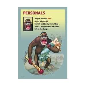  Personals Single Gorilla 20x30 poster