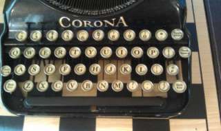 Antique Vintage Portable Corona Four Typewriter, 1920s  