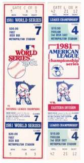 1981 Minnesota Twins Phantom World Series +ALCS tickets  