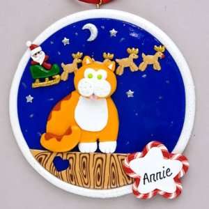  Personalized Orange Cat Pet Christmas Ornament