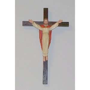  13 x 8 Crucifix with resin figure of Risen Jesus 
