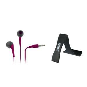 EMPIRE LG Optimus Elite LS696 3.5mm Stereo Earbud Headphones (Hot Pink 