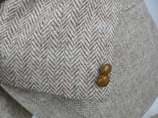   Great Britain Mens HARRIS TWEED Brown Tweed Blazer Jacket 46 R  