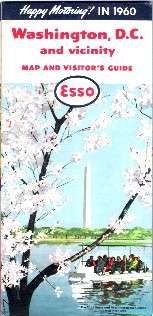 1960 ESSO Road Map WASHINGTON DC Alexandria Chevy Chase  