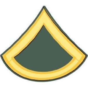  US Army E 3 Private 1st Class rank insignia vinyl transfer 