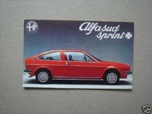 ALFA ROMEO Alfasud Sprint brochure (Dutch) 1976.*  