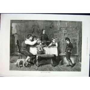  Geertz Kept In Dog Dinner Child Boy Fine Art 1871