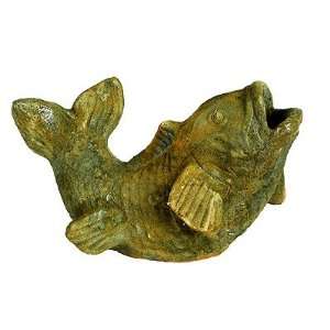 Man Made Stone Fish Statue Figurine 13.5