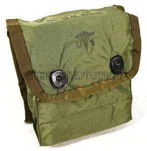 US Military STORAGE POUCH 2 SNAPS & 2 ALICE CLIPS Brand New Surplus
