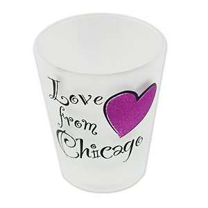  City of Chicago Love Pink Shot Glass