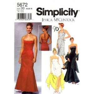  Simplicity 5672 Sewing Pattern Formal Evening Gown Dress 