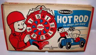 GIANT WHEEL GAME HOT ROD SPORTS CAR RACE REMCO 1967 NM  