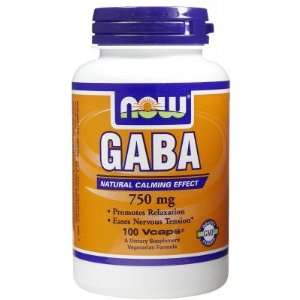  Now Foods  Gaba, 750mg, 100 vegetarian capsules Health 
