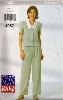 SEE & SEW Misses 2 Piece Pantsuit 6 8 10 NEW PATTERN  