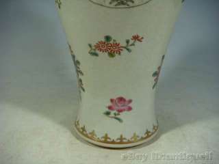 beautiful chinese export armorial porcelain 5 vases  