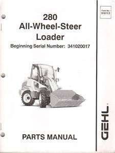 Gehl 280 all wheel steer loader Parts Manual  