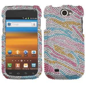 Colorful Zebra Diamante Phone Protector Faceplate Cover For SAMSUNG 