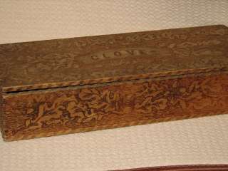   Antique Glove Box WIZARD L F GRAMMES & SONS ALLENTOWN PA  