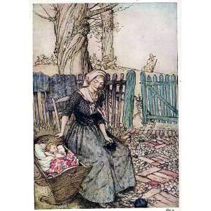   Photo Gift Tags Arthur Rackham Mother Goose Bye Baby Bunting Home