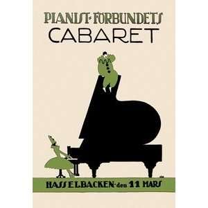 Pianist Forbundiets Cabaret   12x18 Framed Print in Black Frame (17x23 