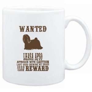  Mug White  Wanted Lhasa Apso   $1000 Cash Reward  Dogs 