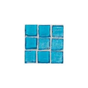  Solare Recycled Glass 1 x 2 Aqua clear   1 sheet is equal 