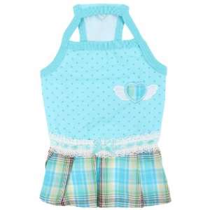   New York Dainty 1 Piece Dress for Dogs, Aqua, Medium