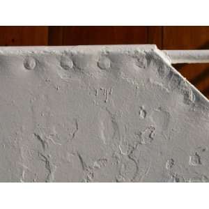  Close up of a White Sheet of Metal with Rivets Stretched 