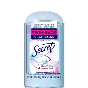 Secret Invisible Solid Antiperspirant Deodorant Powder Fresh Twin Pack
