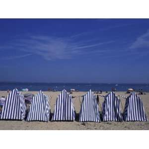 Blue and White Wind Breaker Tents, Aquitania, France Premium 