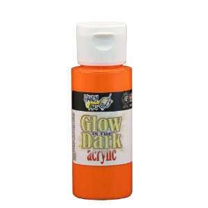  by Rock Paint 158 015 Glow in the Dark Acrylic Paint, 1, Orange Glow 