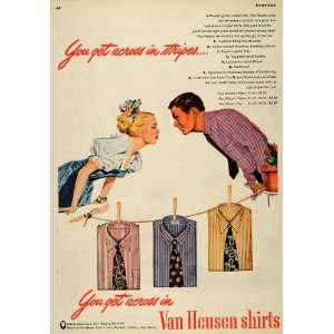  1947 Ad Phillips Jones Corp. Van Heusen Striped Shirts 