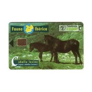   Phone Card Fauna Iberica 1000 pta Horses USED 