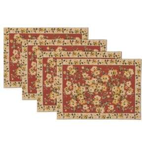  April Cornell Placemats, Dawn Red, Set of 4